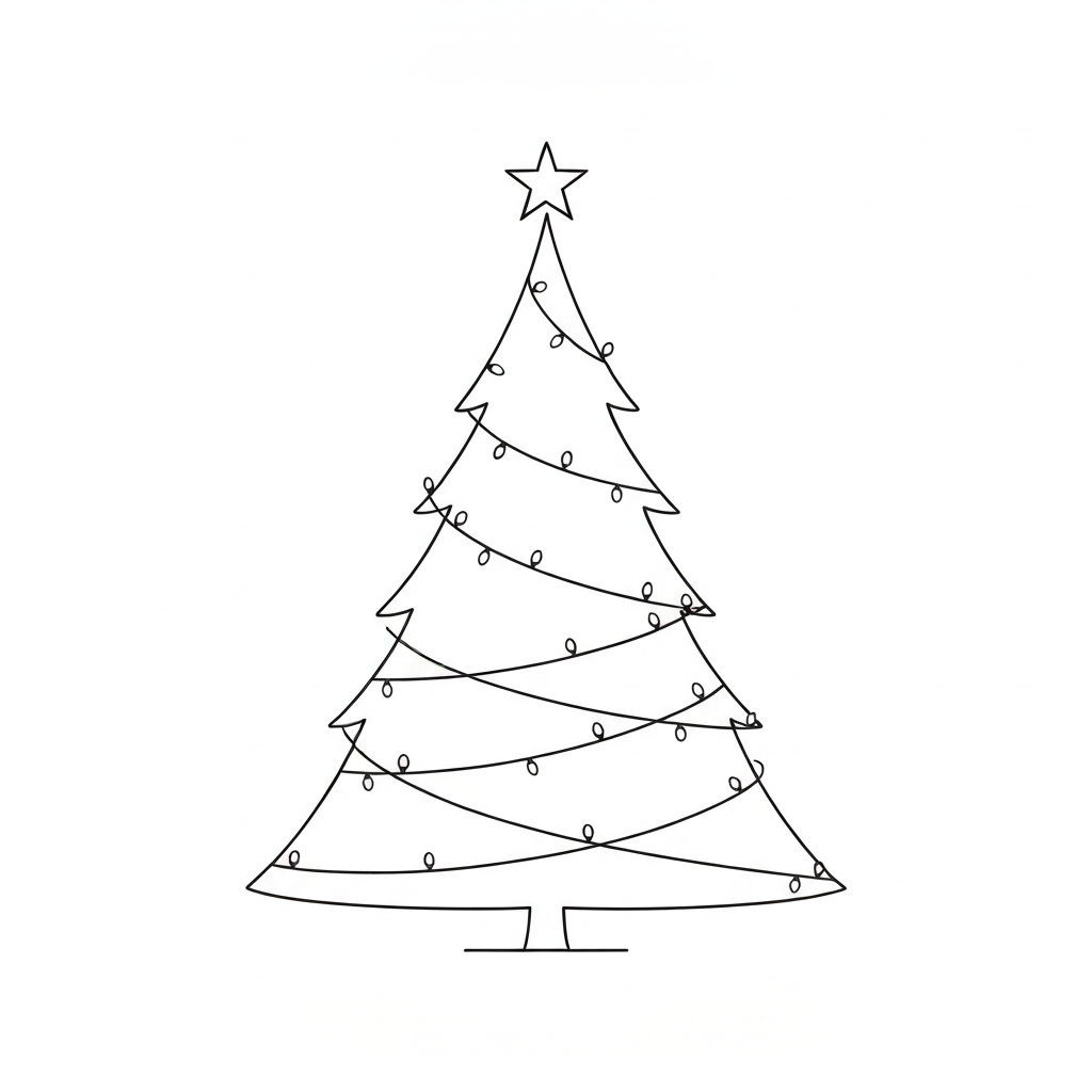 Christmas tree illustration