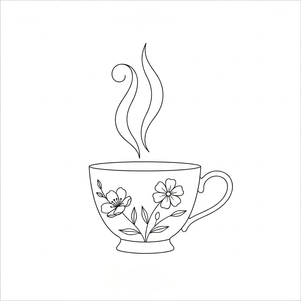 Tea cup illustration