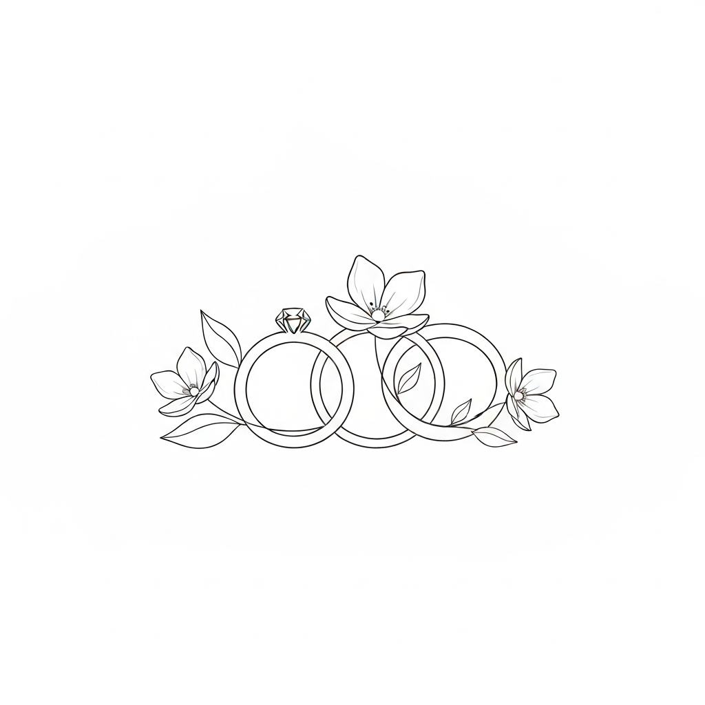 Wedding rings illustration