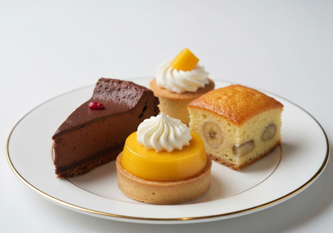 Elegant petit fours and desserts