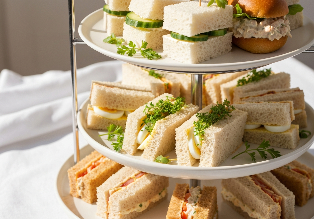 Elegant finger sandwiches