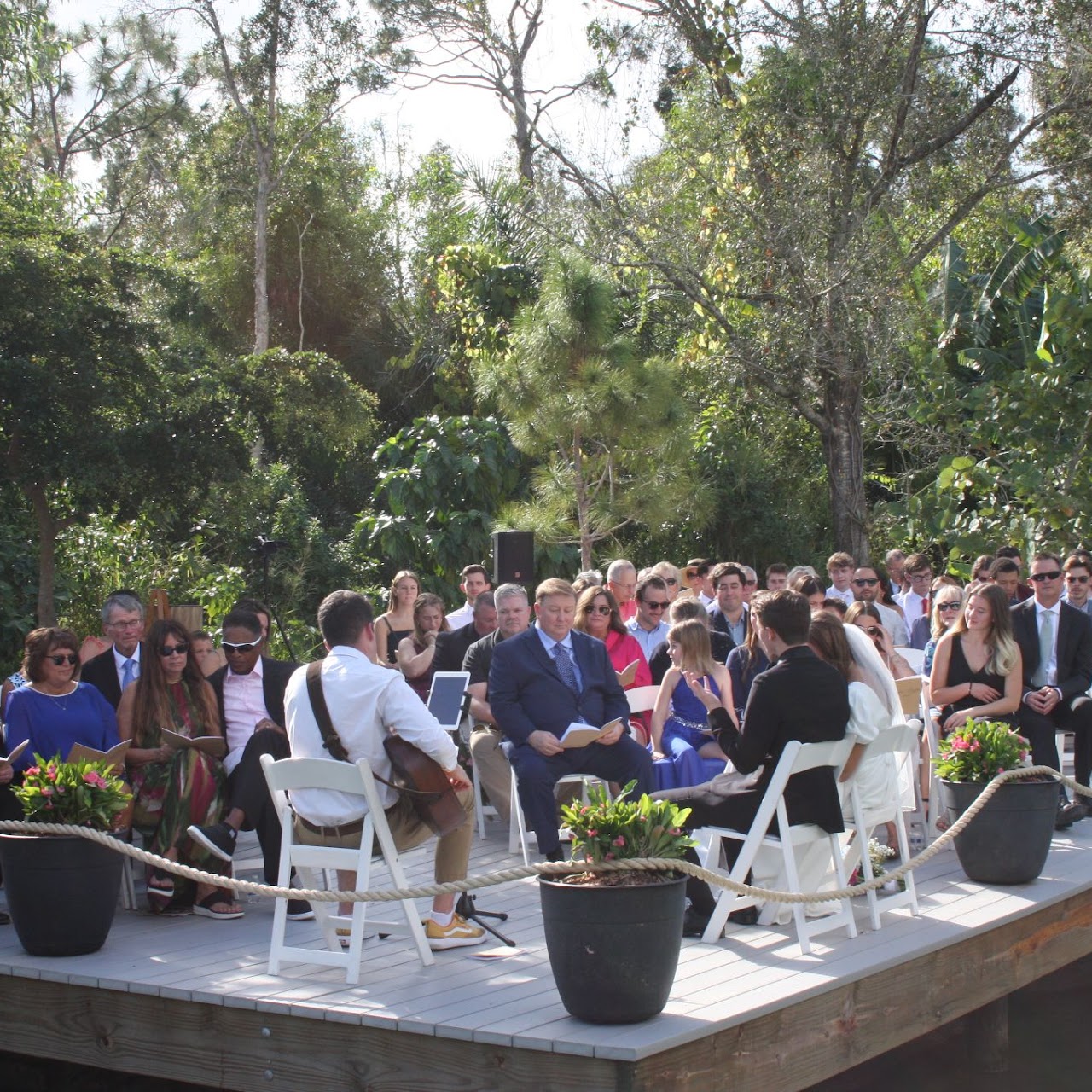 Bridge pathway to the island venue